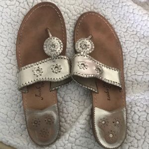 Gold Jack Rogers sandals
